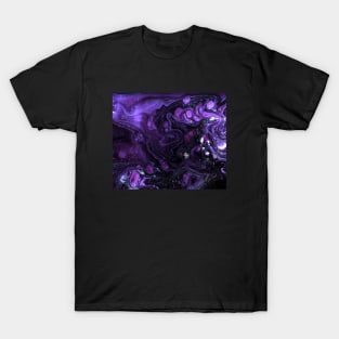 Violet and Platinum Abstract Art T-Shirt